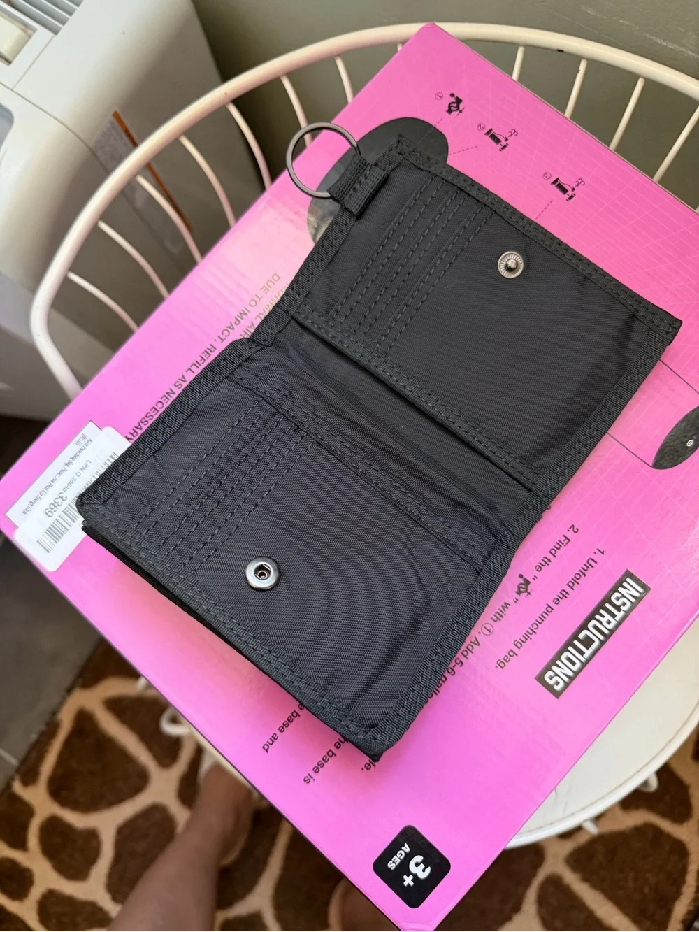 Diesel Black Wallet Pouch with White Logo